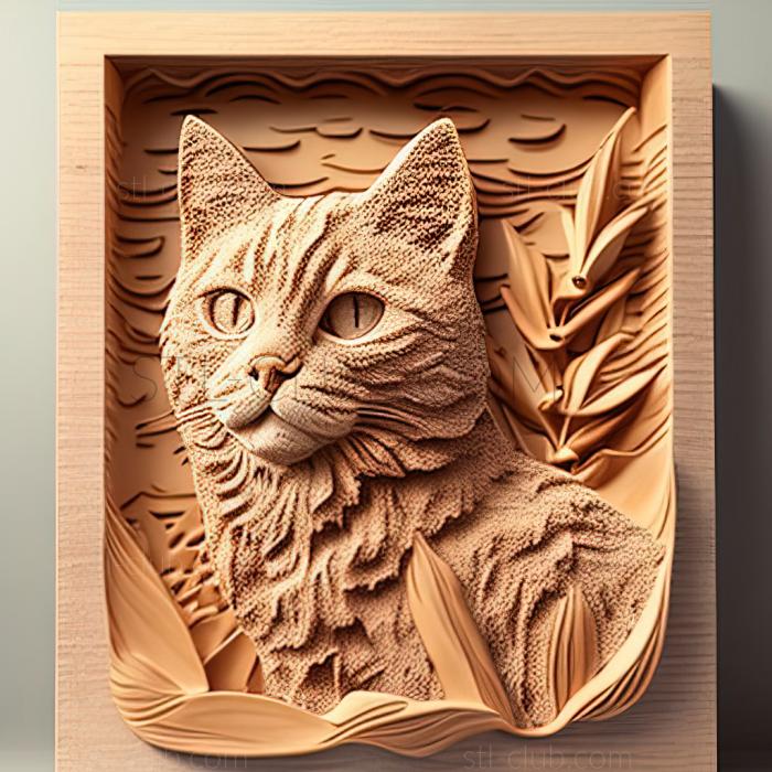 3D model st Flour cat famous animal (STL)